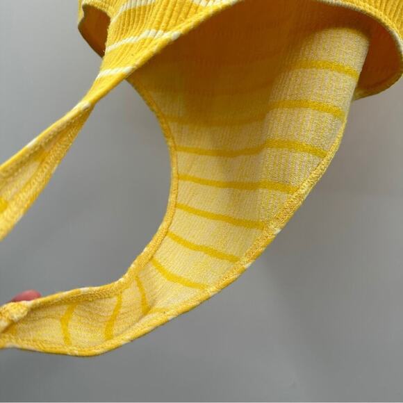 Urban Outfitters Out From Under Yellow & White Striped Thong Bodysuit Size M/L - Picture 6 of 11